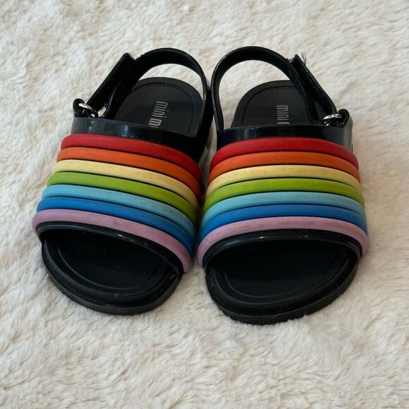 Mini Melissa Rainbow Slides sz 5 Baby Girl Sandals - Picture 2 of 6